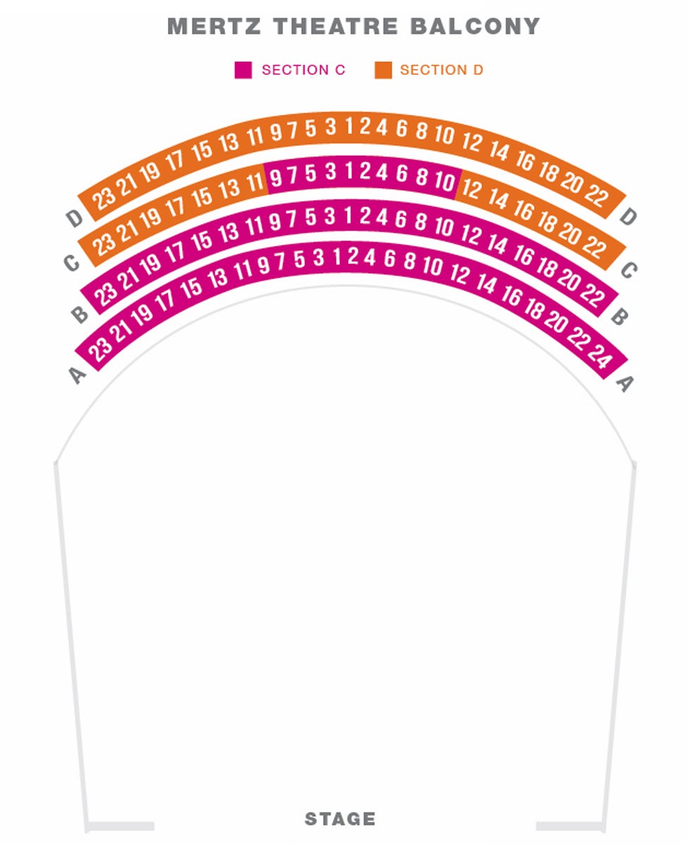 Mertz Theatre Seating Chart