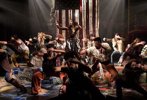 Charnette Batey as Dionne and the cast of Asolo Rep's production of HAIR, Photo by Cliff Roles.jpg