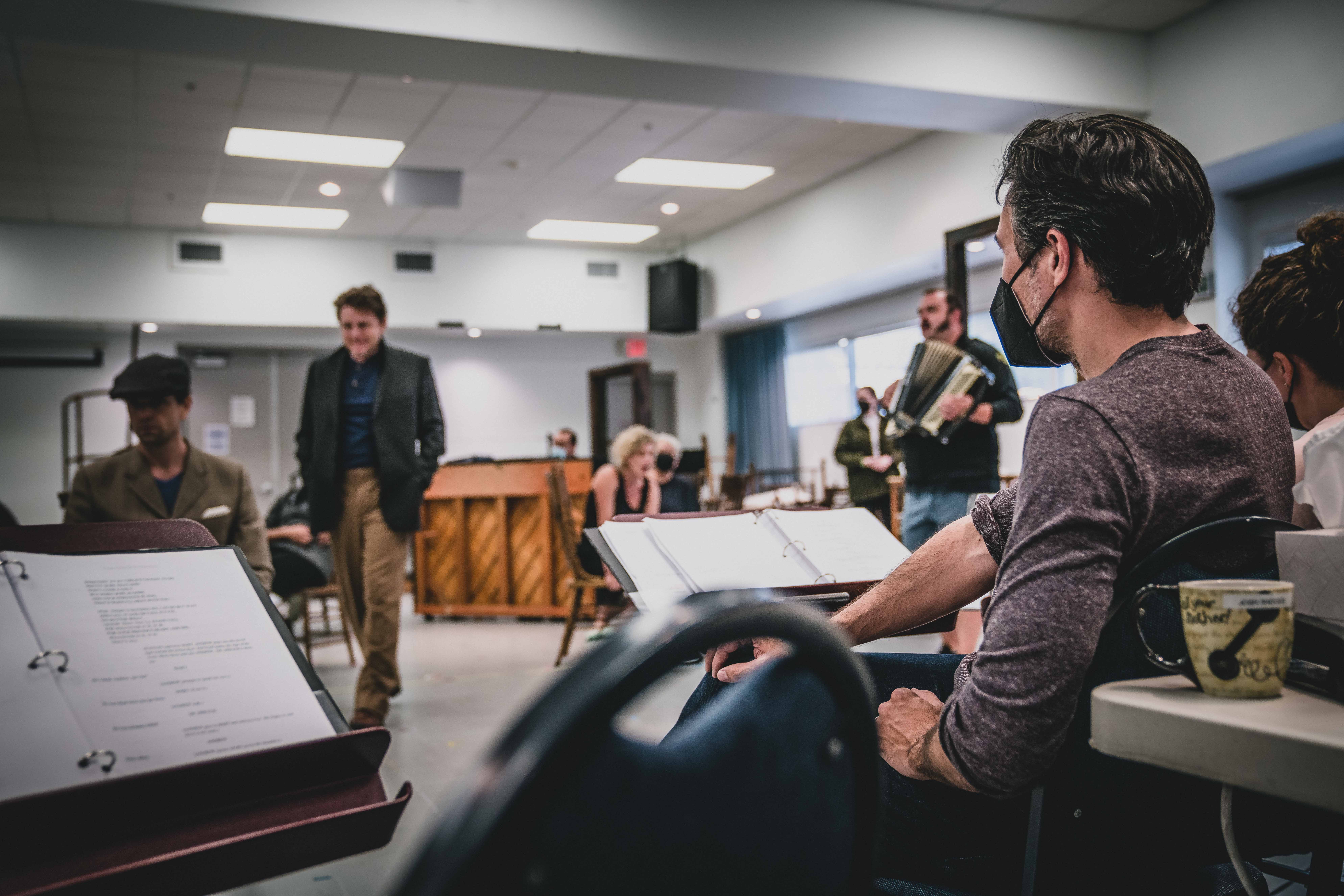 Choreographer Josh Rhodes working with the cast of Knoxville in the rehearsal room at Asolo Rep. Photo by Ian Johnston..jpg