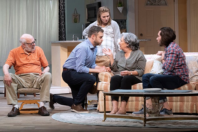 Peter Van Wagner, John Rapson, Dayna Lee Palya, Suzanne Grodner and Zachary Prince in Asolo Rep's production of Grand Horizons. Photo by Cliff Roles.jpg