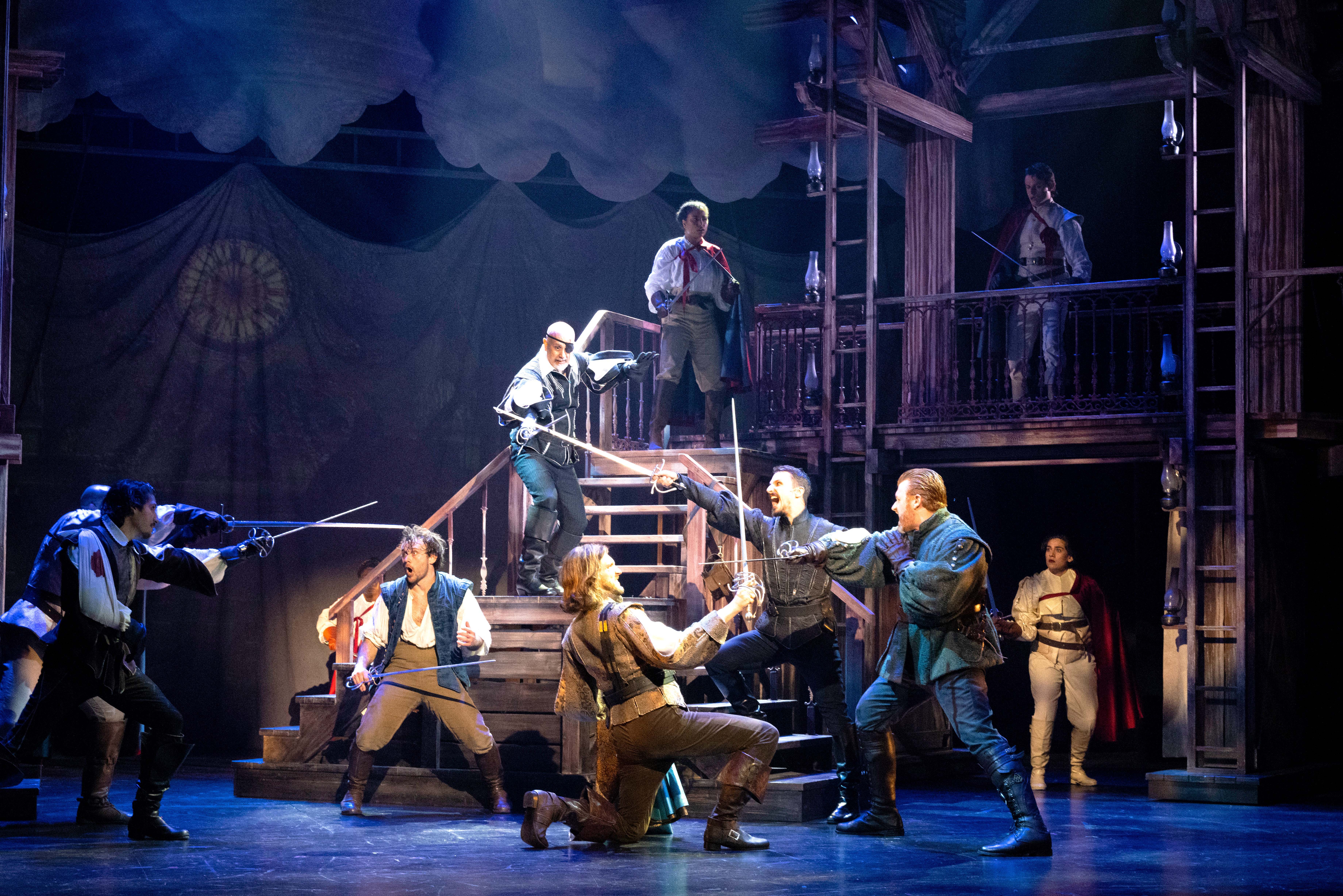 The cast of Asolo Rep's production of Ken Ludwig's The Three Musketeers. Photo by Cliff Roles..jpg