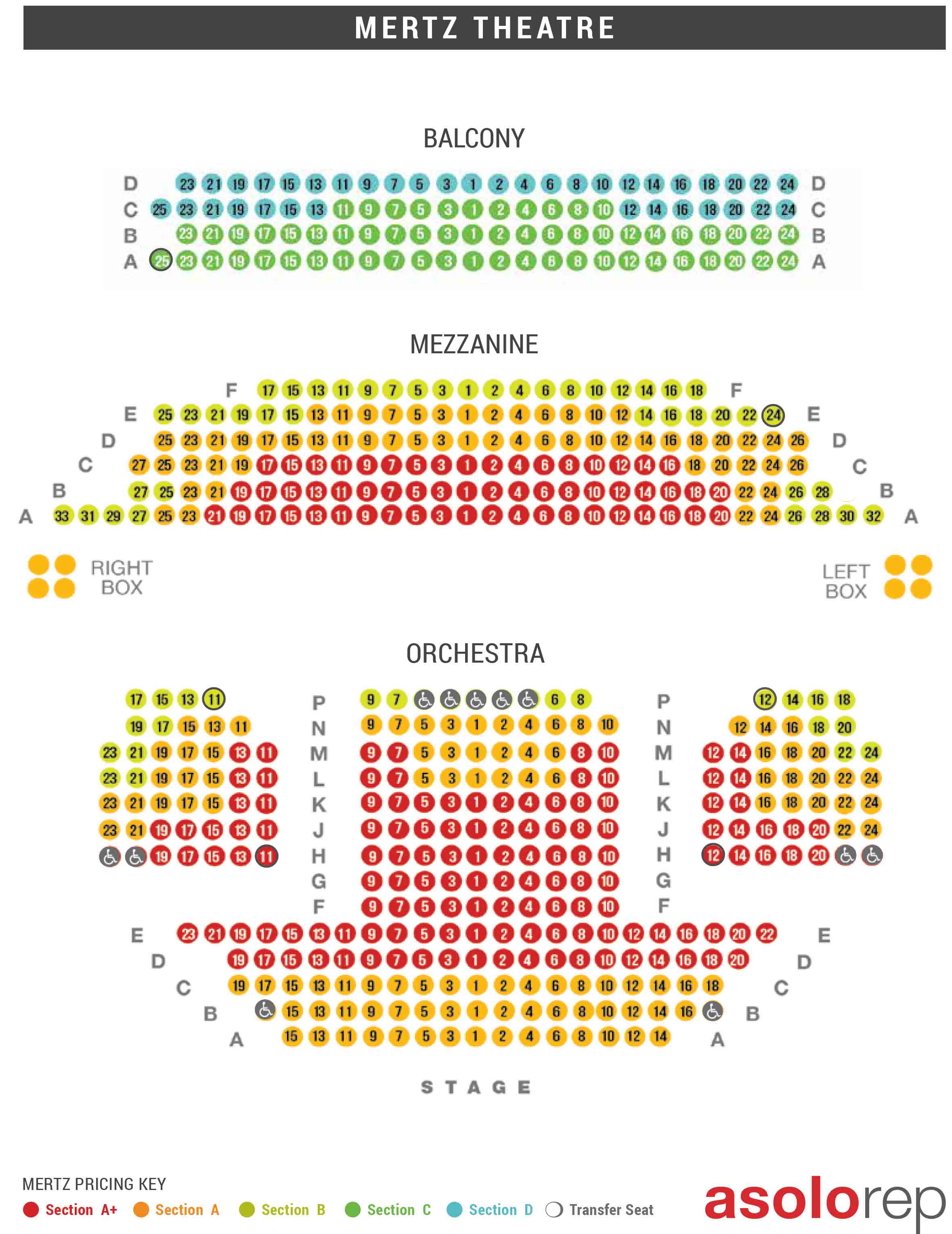 Mertz Theatre Seating Chart